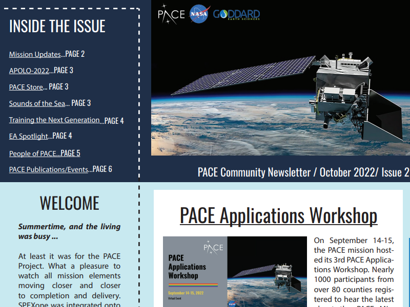 PACE Newsletter October 2022